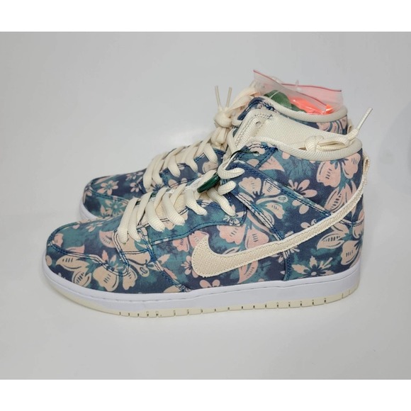 Nike SB Dunk High Pro QS HawaiiShoes Sneakers Men's 9.5 CZ2232-300 Floral 11W - Picture 2 of 11